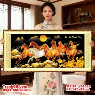 Bộ Kit Tranh Thêu Chữ Thập Mã Đáo Thành Công VS8016- KT 180x85cm