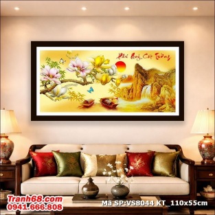 Bộ kit tranh Thêu Chữ Thập Phú Quý Cát Tường – Mã VS8044 (110x55cm)
