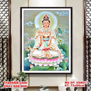 Bộ Kit Tranh Thêu Chữ Thập Quan Âm Bồ Tát VS8017 KT 73x94cm