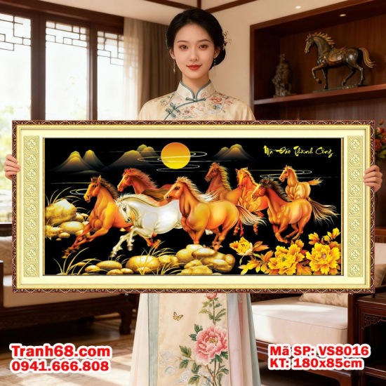 Bộ Kit Tranh Thêu Chữ Thập Mã Đáo Thành Công VS8016- KT 180x85cm