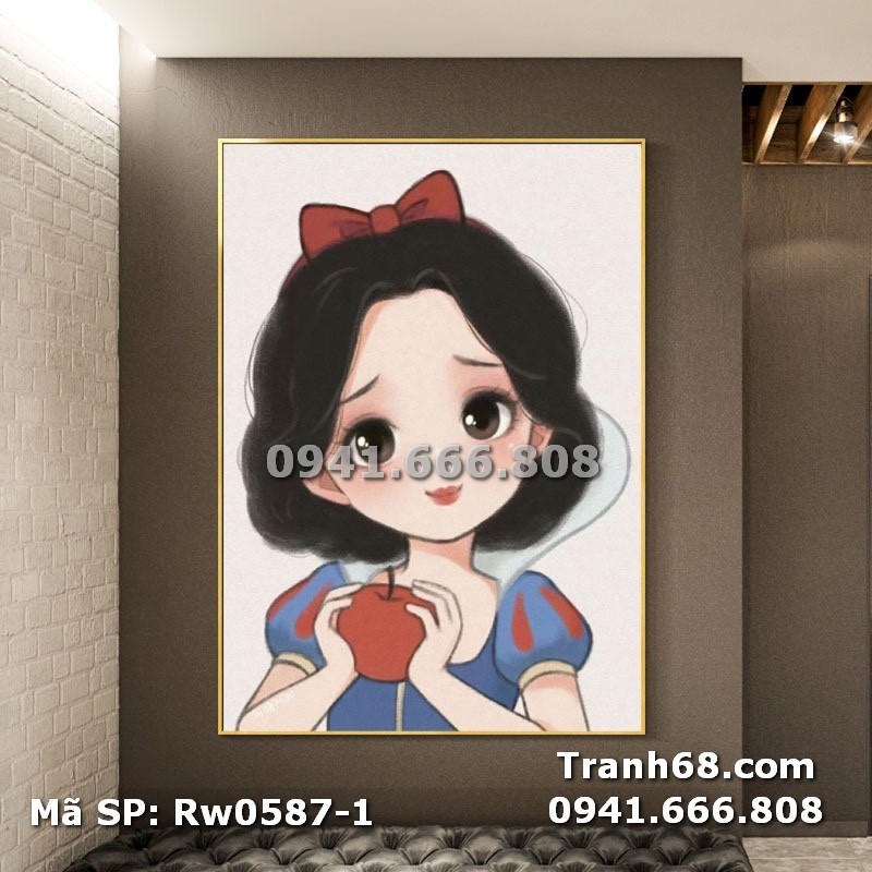 Tranh thêu chữ thập Thêu kín Hoạt hình Nhân Vật Anime Kích thước: 40x50cm