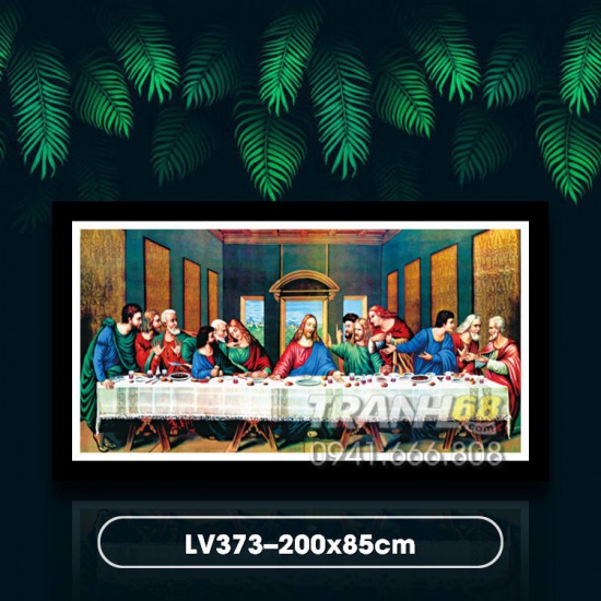 Tranh ĐÍnh đá LV373 Bữa tiệc ly kích thước: 200x85cm