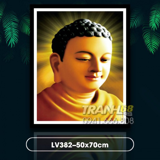 Tranh ĐÍnh đá LV382 Phật Tổ Như Lai kích thước: 50x70cm