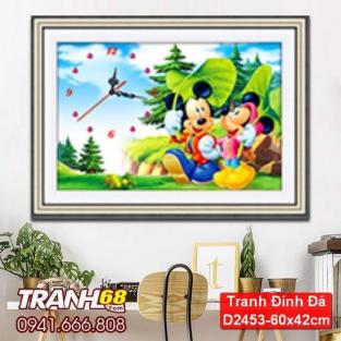 Tranh Đính Đá ABC cao cấp mễ kì mễ ni  D2453 Kích thước: 60x42cm