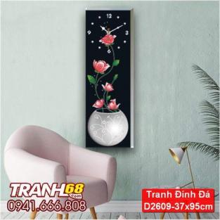 Tranh Đính Đá ABC cao cấp tinh thần hoa hương  D2609 Kích thước: 37x95cm