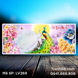 Tranh đính đá Cát Tường Như Ý LV269 kích thước 119*55cm.
