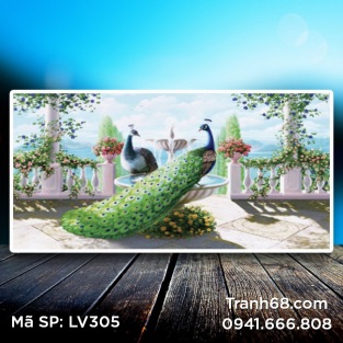 Tranh đính đá Hạnh phúc viên mãn LV305 kích thước 130*75cm.