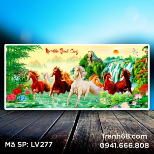 Tranh đính đá Mã Đáo Thành Công LV277 kích thước 153*75cm.