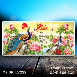 Tranh đính đá Phúc LV222 kích thước 108*50cm.