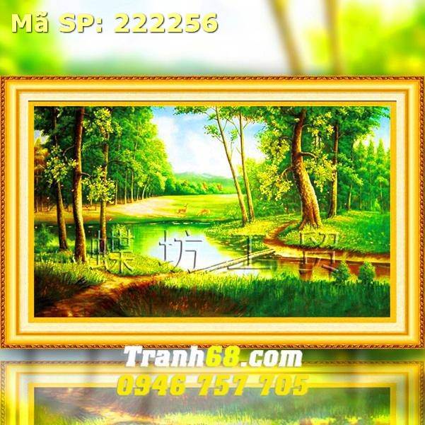Tranh Thêu Chữ Thập phong cảnh Rừng Xanh DLH-222256