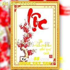 Tranh Thêu Chữ Thập Chữ Lộc  DLH-222086
