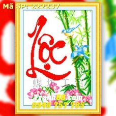 Tranh Thêu Chữ Thập Chữ Lộc DLH-222237