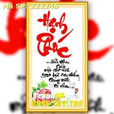 Tranh Thêu Chữ Thập Hạnh Phúc  DLH-222245