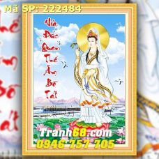Tranh Thêu Chữ Thập Phật bà Quan Âm DLH-222484