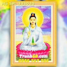 Tranh Thêu Chữ Thập Phật bà Quan Âm DLH-333020