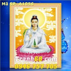 tranh thêu chữ thập Phật bà Quan âm DLH-A1056