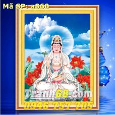 Tranh Thêu Chữ Thập Phật Bà Quan Âm DLH-YA860