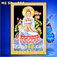 Tranh Thêu Chữ Thập Phật Bà Quan Âm DLH-YA963