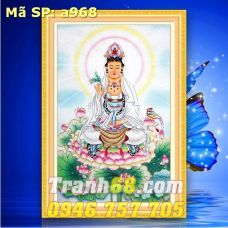 Tranh Thêu Chữ Thập Phật Bà Quan Âm DLH-YA968
