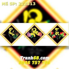 Tranh Thêu Chữ Thập Phúc Lộc Thọ  DLH-222313