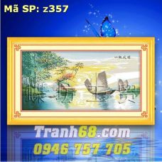 Tranh Thêu Chữ Thập Thuận Buồm xuôI Gió DLH-YZ357