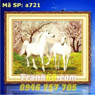 Tranh Thêu Chữ Thập Bạch Mã DLH-YA721