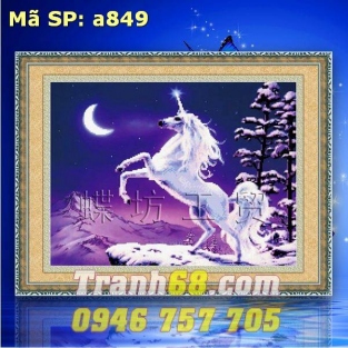 Tranh Thêu Chữ Thập Bạch Mã DLH-YA849