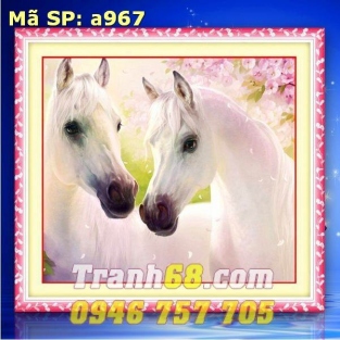 Tranh Thêu Chữ Thập Bạch Mã DLH-YA967