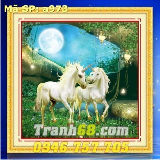 Tranh Thêu Chữ Thập Bạch Mã DLH-YA973