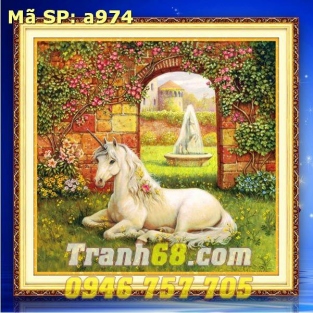 Tranh Thêu Chữ Thập Bạch Mã DLH-YA974