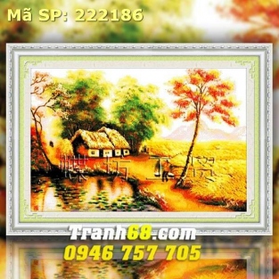 Tranh Thêu Chữ Thập Cánh đồng vàng DLH-222186