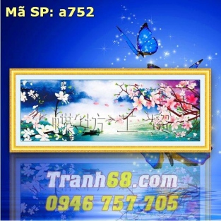 Tranh Thêu Chữ Thập Cành hoa DLH-YA752