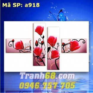 Tranh Thêu Chữ Thập Cành Hoa Nghệ Thuật DLH-YA918