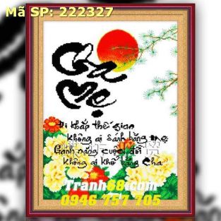 Tranh Thêu Chữ Thập Cha Mẹ  DLH-222327