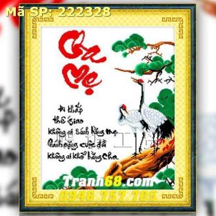 Tranh Thêu Chữ Thập Cha Mẹ  DLH-222328