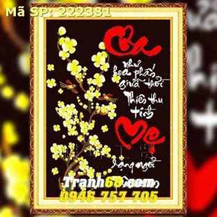 Tranh Thêu Chữ Thập Cha Mẹ  DLH-222381