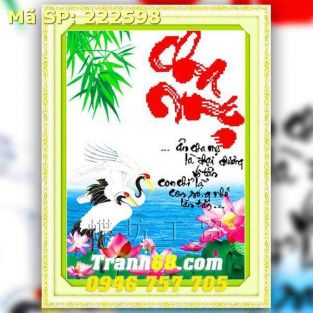 Tranh Thêu Chữ Thập Cha Mẹ  DLH-222598