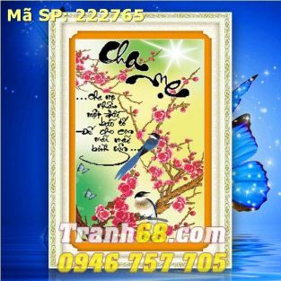 tranh thêu chữ thập Cha mẹ  DLH-222765
