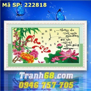 tranh thêu chữ thập  Cha mẹ DLH-222818
