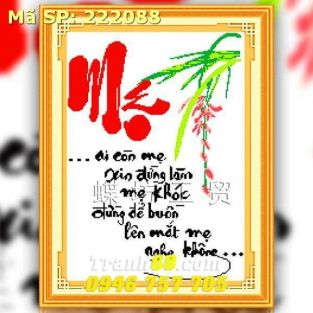 Tranh Thêu Chữ Thập Chữ Mẹ  DLH-222088