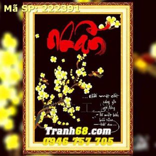 Tranh Thêu Chữ Thập Chữ Nhẫn  DLH-222391