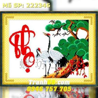 Tranh Thêu Chữ Thập Chữ Thọ  DLH-222346