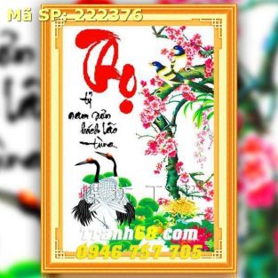 Tranh Thêu Chữ Thập Chữ Thọ  DLH-222376