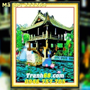 Tranh Thêu Chữ Thập Chùa Một Cột DLH-222264