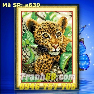 Tranh Thêu Chữ Thập Con Báo DLH-YA639