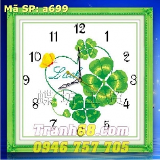Tranh Thêu Chữ Thập Đồng hồ DLH-YA699