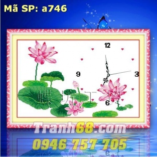 Tranh Thêu Chữ Thập Đồng hồ DLH-YA746