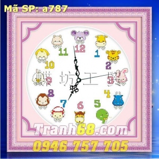 Tranh Thêu Chữ Thập Đồng hồ DLH-YA787