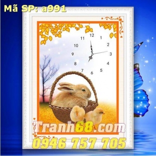 Tranh Thêu Chữ Thập Đồng hồ DLH-ya991