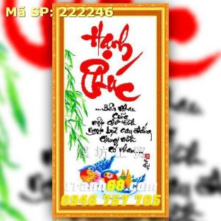 Tranh Thêu Chữ Thập Hạnh Phúc  DLH-222246